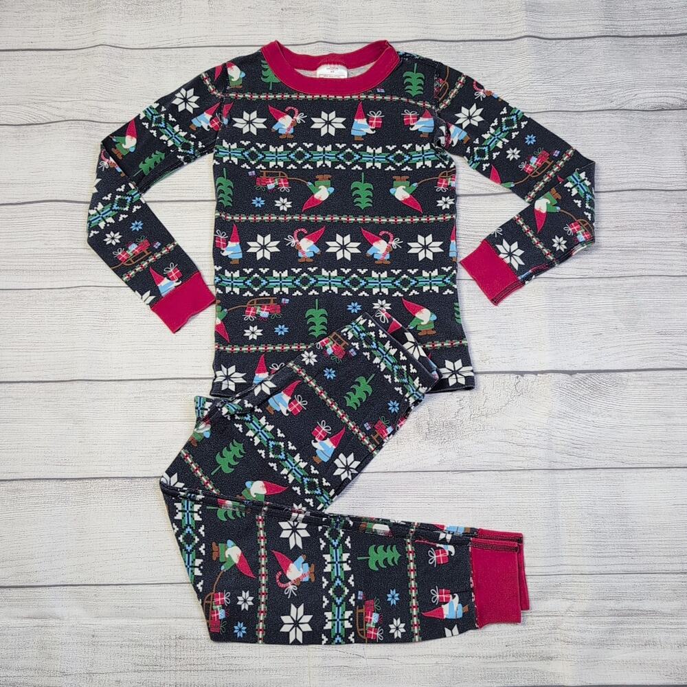8 Hanna Andersson Gnome Sweet Gnome Long John Pajamas